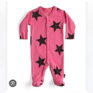 Nununu baby star footed overall